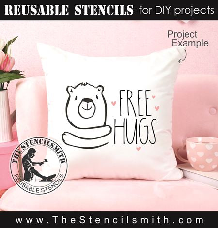 9247 free hugs stencil - The Stencilsmith