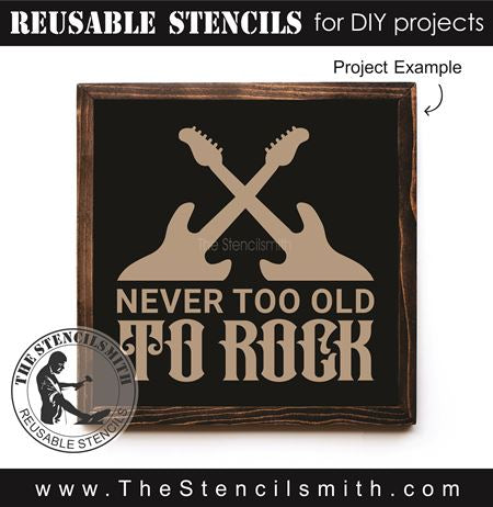9252 Never too old to Rock stencil - The Stencilsmith