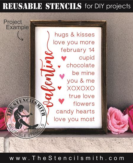 9261 Valentine stencil - The Stencilsmith