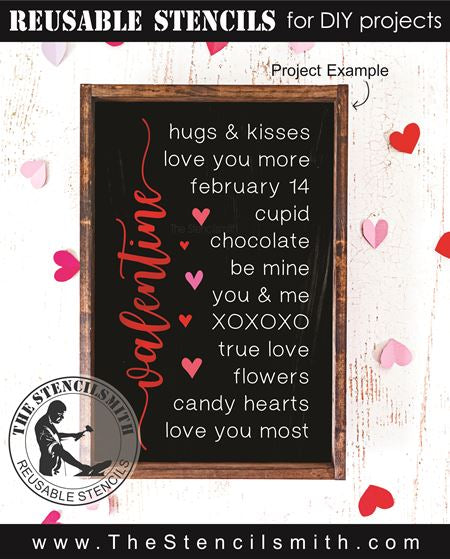 9261 Valentine stencil - The Stencilsmith
