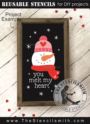 9265 you melt my heart stencil - The Stencilsmith