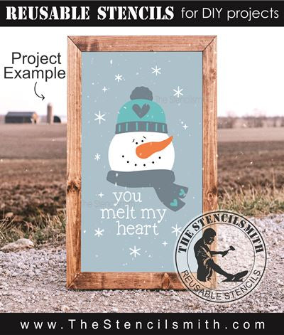 9265 you melt my heart stencil - The Stencilsmith