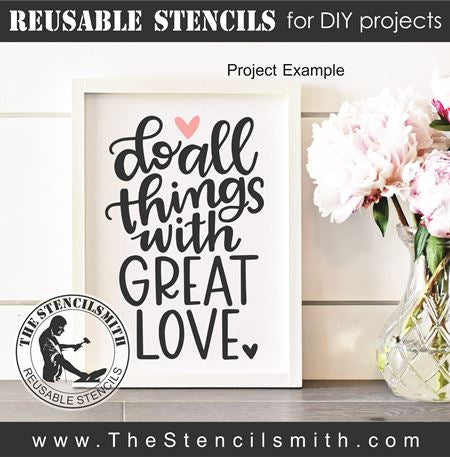 9267 do all things with great love stencil - The Stencilsmith