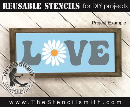9272 love daisy stencil - The Stencilsmith