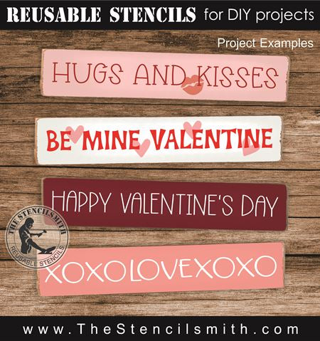9277 Valentine Phrase Collection stencil - The Stencilsmith