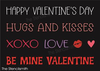 9277 Valentine Phrase Collection stencil - The Stencilsmith