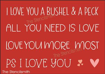 9278 Love Phrase Collection stencil - The Stencilsmith