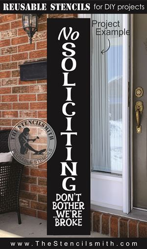 9279 No Soliciting stencil - The Stencilsmith