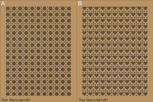 9285 Rattan Weave pattern stencil - The Stencilsmith