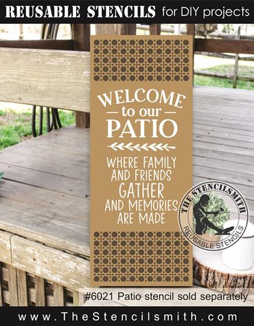 9285 Rattan Weave pattern stencil - The Stencilsmith