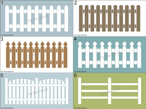 9290 picket fence stencils - The Stencilsmith