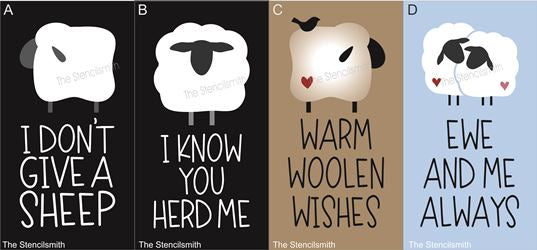 9297 sheep stencils - The Stencilsmith