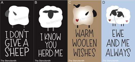9297 sheep stencils - The Stencilsmith