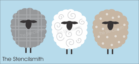 9301 Decorative Sheep Stencil - The Stencilsmith