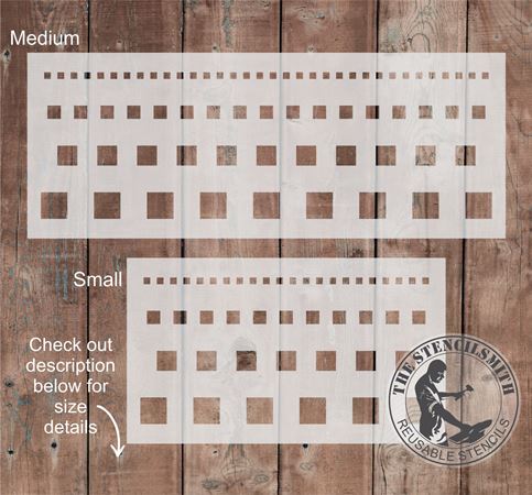 9302 checker borders (2-layer) stencil - The Stencilsmith
