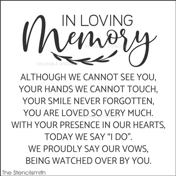 9303 in loving memory stencil - The Stencilsmith