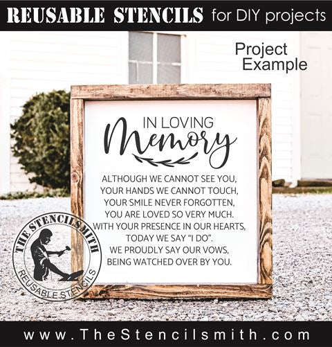 9303 in loving memory stencil - The Stencilsmith