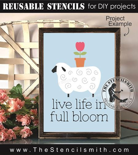 9309 live life in full bloom stencil - The Stencilsmith