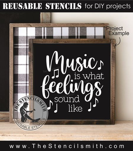 9317 music is what feelings stencil - The Stencilsmith