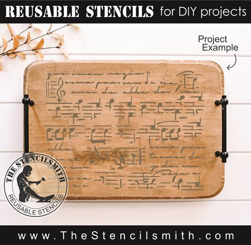 9318 vintage music sheet stencil - The Stencilsmith