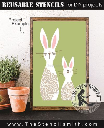 9319 mandala bunnies stencil - The Stencilsmith