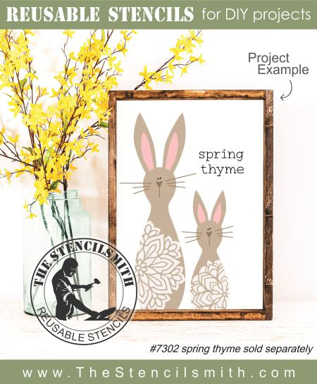 9319 mandala bunnies stencil - The Stencilsmith