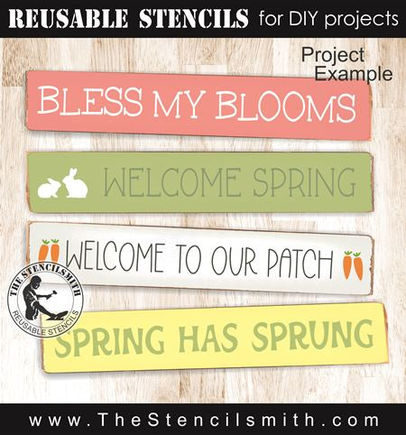9328 Spring Phrase Collection stencil - The Stencilsmith