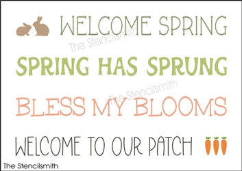 9328 Spring Phrase Collection stencil - The Stencilsmith