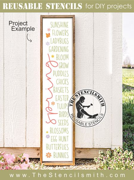 9337 spring words leaner stencil - The Stencilsmith