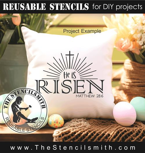 9348 He is Risen stencil - The Stencilsmith