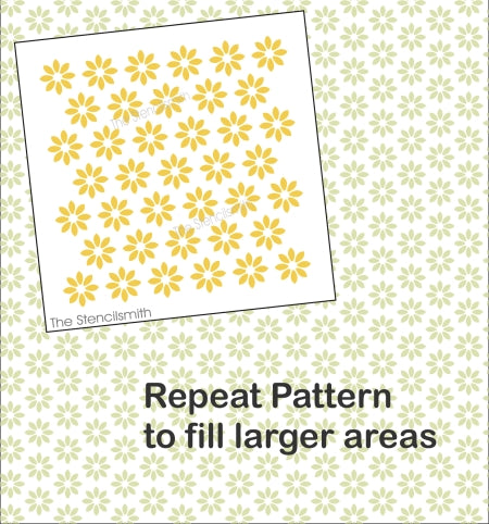 9356 Flower Pattern Stencil - The Stencilsmith