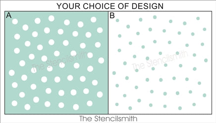 9357 Scattered Polka Dots Stencil - The Stencilsmith