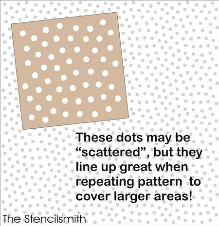 9357 Scattered Polka Dots Stencil - The Stencilsmith