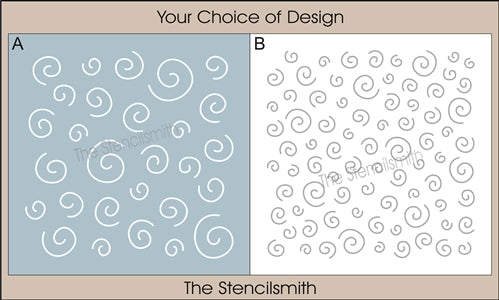 9358 Swirls Stencil - The Stencilsmith