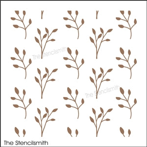 9353 Leaf Sprig Pattern Stencil - The Stencilsmith