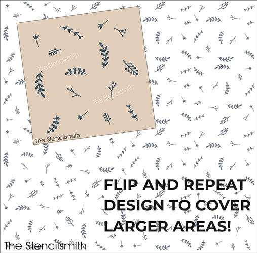 9361 Little Sprigs Pattern Stencil - The Stencilsmith