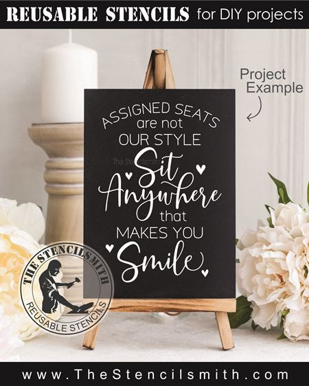 9365 Assigned Seats stencil - The Stencilsmith