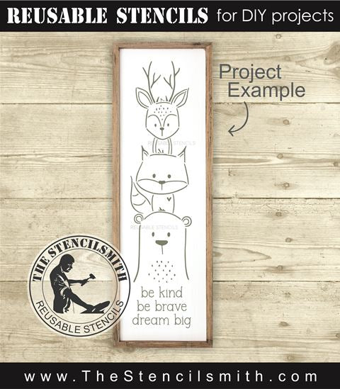 9366 be kind be brave stencil - The Stencilsmith