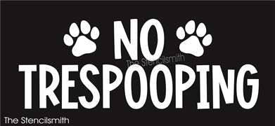 no trespooping stencil