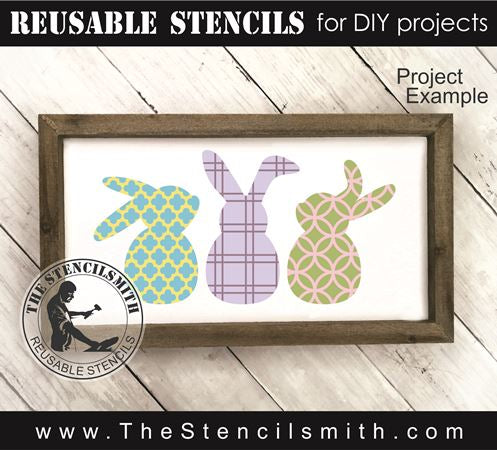 9371 decorative bunnies stencil - The Stencilsmith
