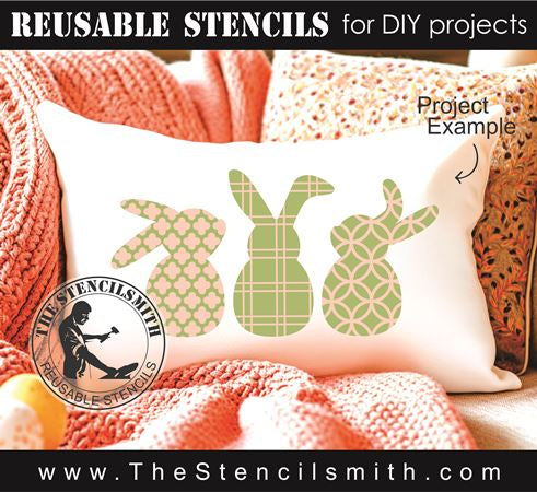 9371 decorative bunnies stencil - The Stencilsmith