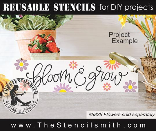 9372 bloom & grow stencil - The Stencilsmith