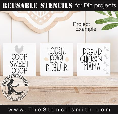9392 Chicken Collection stencil - The Stencilsmith