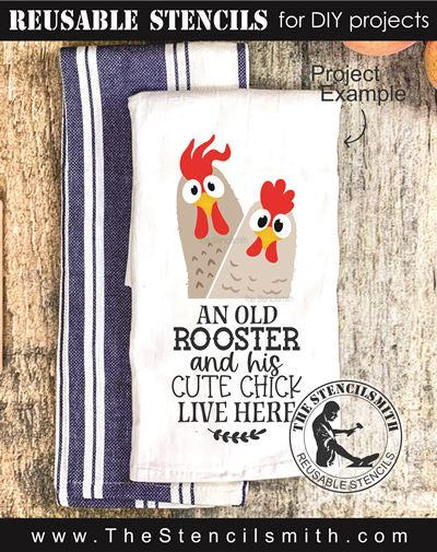 9401 An Old Rooster stencil - The Stencilsmith