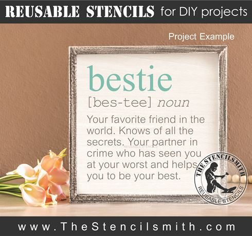 9420 Bestie definition stencil - The Stencilsmith