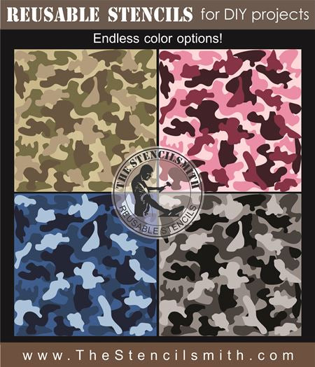 9427 Camouflage stencil 3pc set - The Stencilsmith