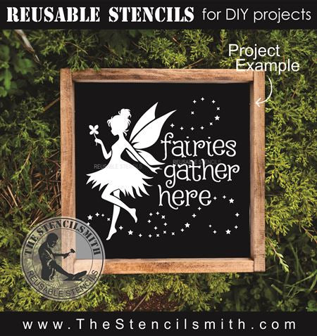 9429 Fairies Gather Here stencil - The Stencilsmith