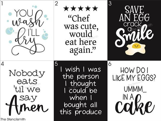 9435 Kitchen Phrase stencils - The Stencilsmith
