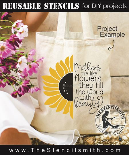 9439 Mothers are like flowers stencil - The Stencilsmith