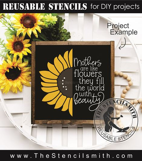 9439 Mothers are like flowers stencil - The Stencilsmith